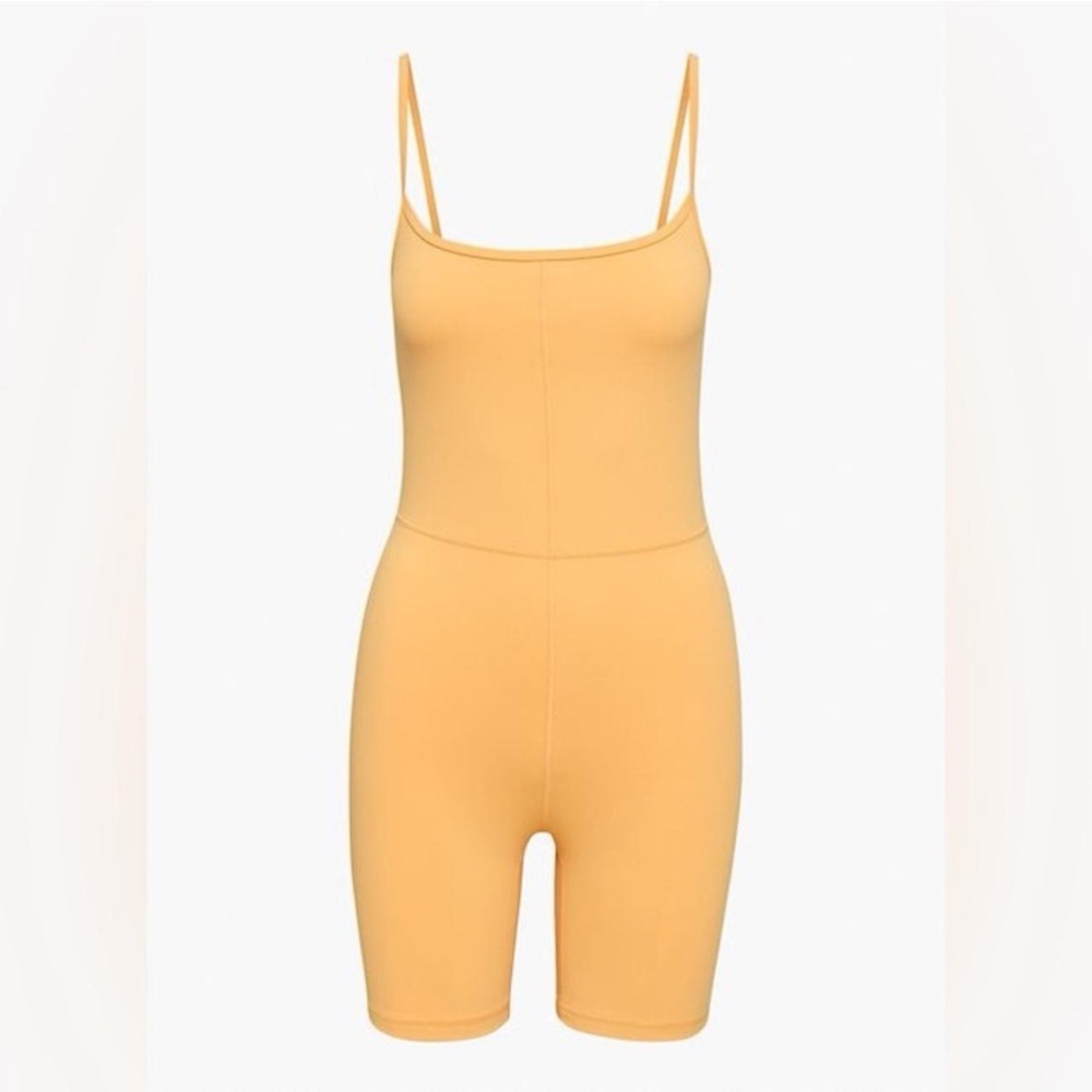 Aritzia Wilfred free orange sorbet workout lounge wear romper